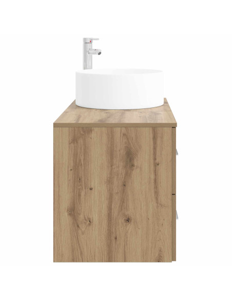 Set di mobili per il bagno 2 pz Rovere Artigianale