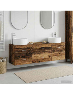 Set di mobili per il bagno 3 pz Legno antico