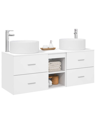 Set di mobili per il bagno 3 pz Bianco 49,5 x 44,5 x 65,5 cm