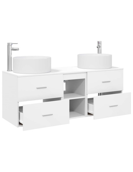 Set di mobili per il bagno 3 pz Bianco 49,5 x 44,5 x 65,5 cm
