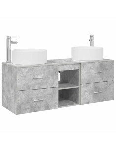 Set di mobili per il bagno 3 pz Grigio Cemento 2