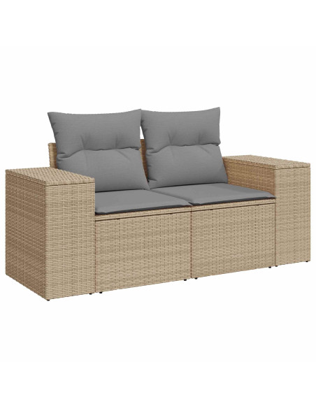 Set di divani 6 pz Beige e Grigio Chiaro