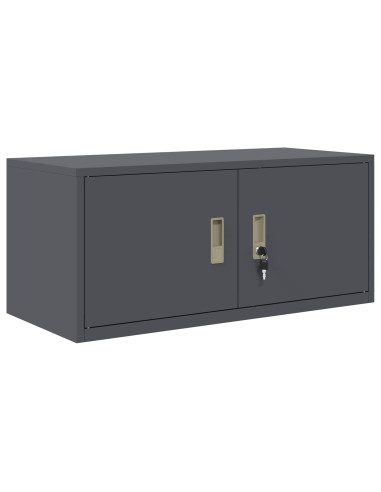Armadio 2 pz Antracite 90 x 40 x 180 cm Acciaio Bloccabile