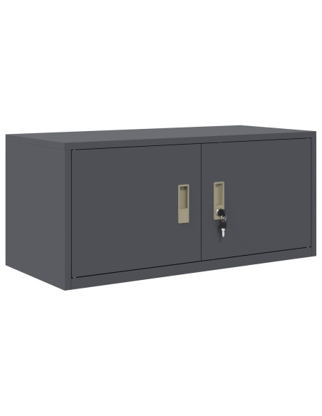 Armadio 2 pz Antracite 90 x 40 x 180 cm Acciaio Bloccabile