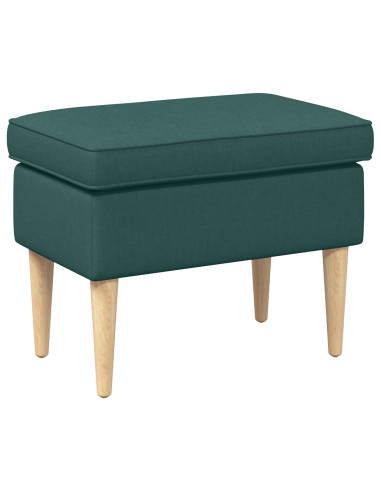 Poltrona con Ottomano 2 pz Verde Scuro Tessuto