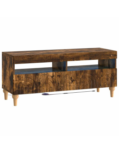 Mobile TV LED a 3 pezzi Rovere Fumo Legno ingegnerizzato