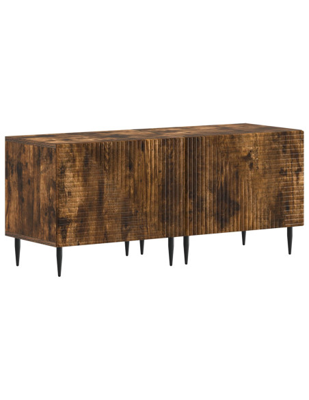 Mobile TV LED a 3 pezzi Rovere Fumo Legno ingegnerizzato