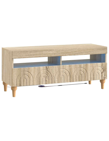 Mobile TV LED a 3 pezzi Rovere Sonoma Legno ingegnerizzato