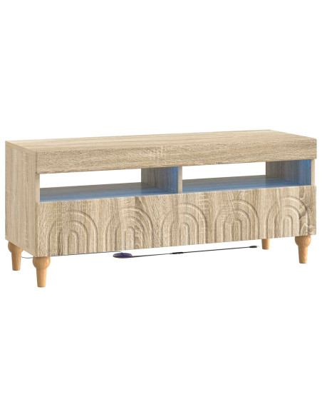 Mobile TV LED a 3 pezzi Rovere Sonoma Legno ingegnerizzato