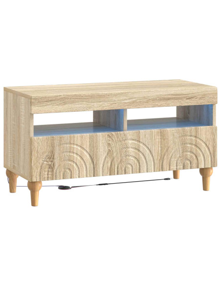 Mobile TV LED a 3 pezzi Rovere Sonoma Legno ingegnerizzato