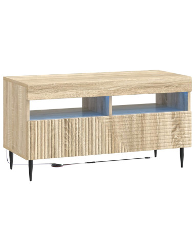 Mobile TV LED a 3 pezzi Rovere Sonoma Legno ingegnerizzato