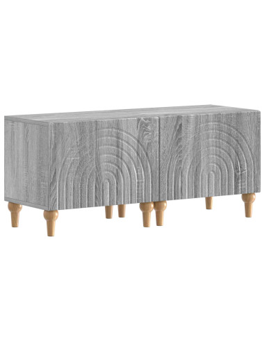 Mobile TV LED a 3 pezzi Sonoma grigio Legno ingegnerizzato