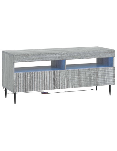 Mobile TV LED a 3 pezzi Sonoma grigio Legno ingegnerizzato