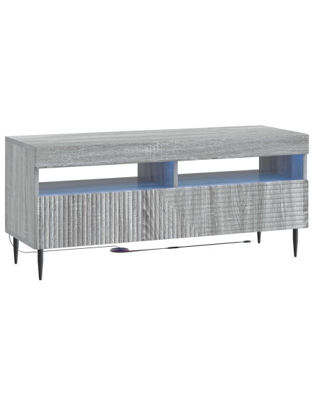 Mobile TV LED a 3 pezzi Sonoma grigio Legno ingegnerizzato