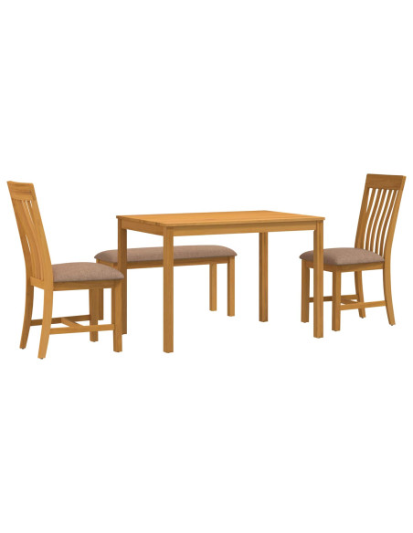 Set da pranzo 4 pz Grigio Legno di Quercia Massello