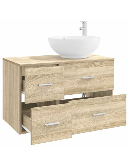 Set di mobili per il bagno 2 pz Rovere Sonoma