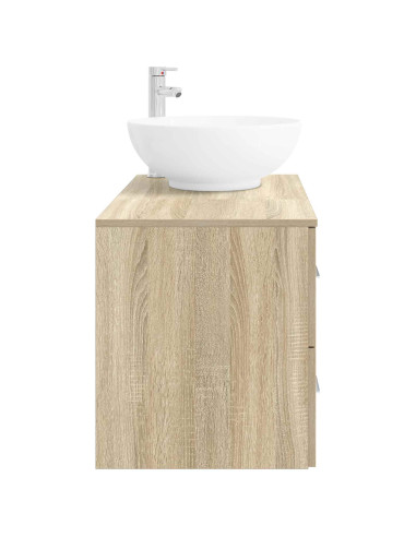 Set di mobili per il bagno 2 pz Rovere Sonoma