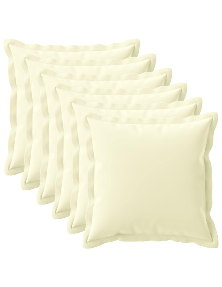 Federa 6 pz HOUTEN Crema 70 x 70 cm Poliestere