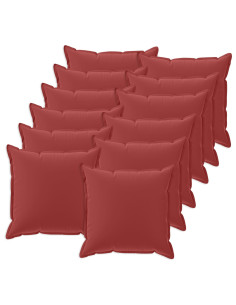 Federa 12 pz HOUTEN Rosso Vino 40 x 40 cm Poliestere