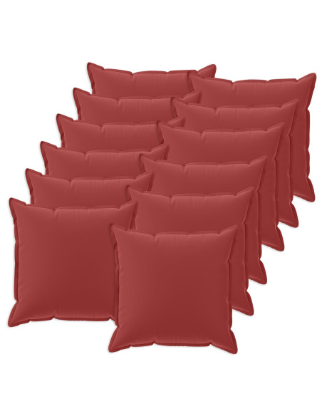 Federa 12 pz HOUTEN Rosso Vino 40 x 40 cm Poliestere