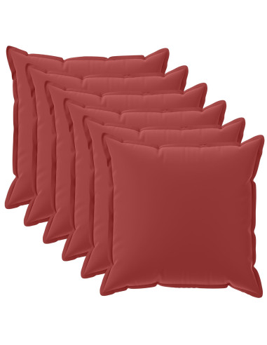 Federa 6 pz HOUTEN Rosso Vino 40 x 40 cm Poliestere