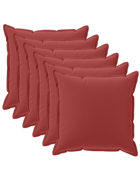 Federa 6 pz HOUTEN Rosso Vino 40 x 40 cm Poliestere