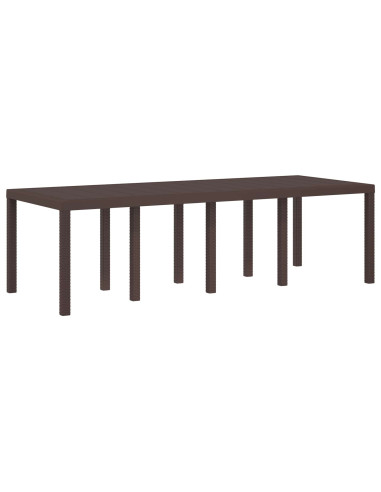 Set da Pranzo per Giardino 11 pz Marrone e Tortora PP