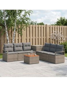 Set di divani 8 pz Grigio e Grigio Scuro