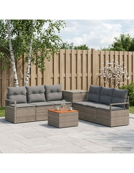 Set di divani 8 pz Grigio e Grigio Scuro