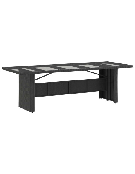 Set da pranzo per esterni 9 pz Nero polyrattan
