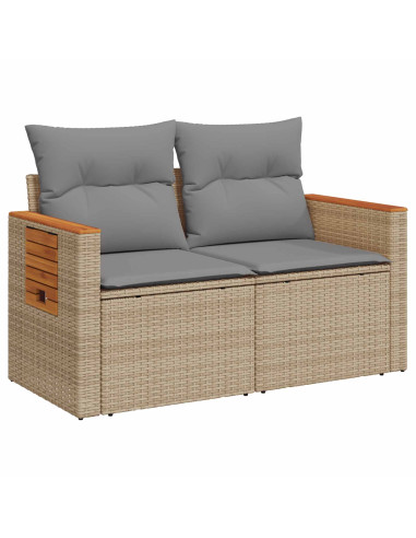 Set di divani 8 pz Beige e Grigio Chiaro