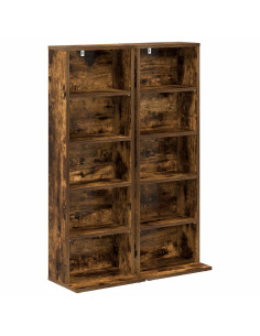 Mobile per CD 2 pz Rovere Fumo 33 x 23,5 x 97,5 cm 2