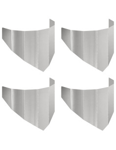 Bordura per Prato 4 pz 100 x 45 cm Acciaio Argento 2