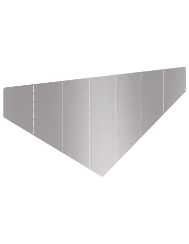 Bordura per Prato 4 pz 100 x 45 cm Acciaio Argento