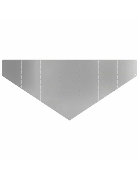Bordura per Prato 4 pz 100 x 45 cm Acciaio Argento