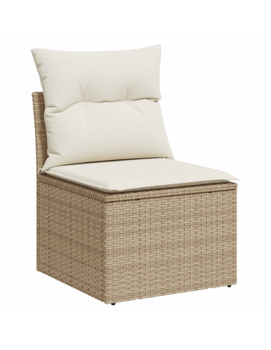 Set di divani 8 pz Beige e Bianco Crema