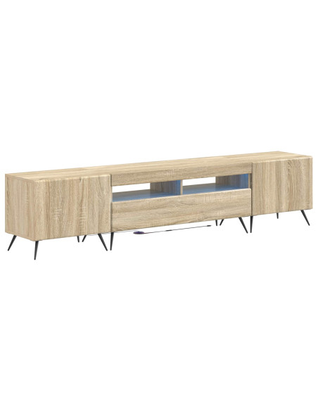 Mobile TV LED a 5 pezzi Rovere Sonoma Legno ingegnerizzato