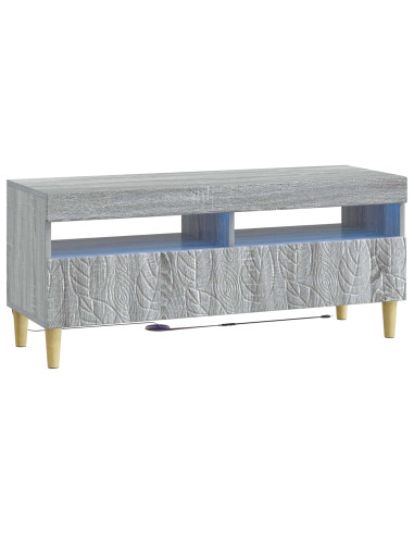 Mobile TV LED a 5 pezzi Sonoma grigio Legno ingegnerizzato