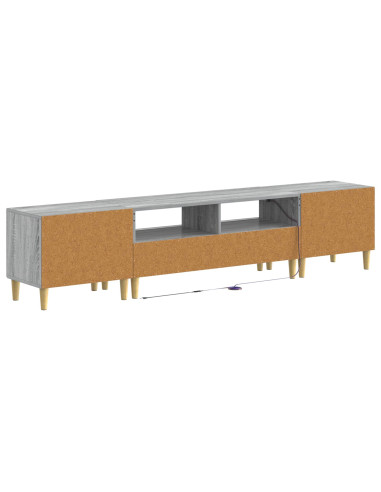 Mobile TV LED a 5 pezzi Sonoma grigio Legno ingegnerizzato