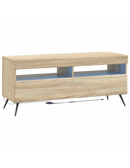 Mobile TV LED a 5 pezzi Rovere Sonoma Legno ingegnerizzato