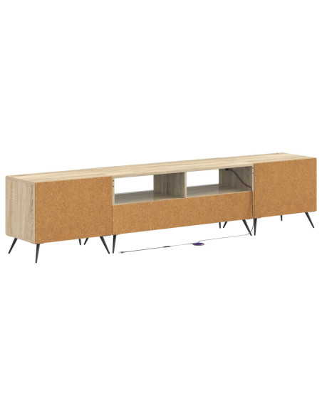 Mobile TV LED a 5 pezzi Rovere Sonoma Legno ingegnerizzato