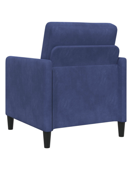 Set di Divani con Storage 2 pz Blu Polizia Poliestere
