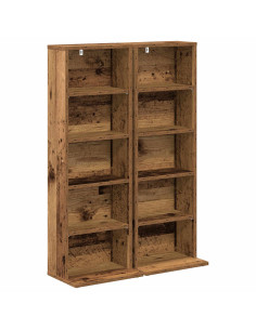 Mobile per CD 2 pz Legno antico 33 x 23,5 x 97,5 cm 2