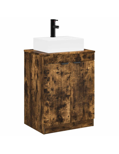 Set di mobili per il bagno Rovere Fumo Legno ingegnerizzato