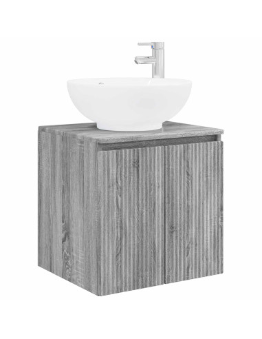 Set di Armadi da Bagno 3 pz Sonoma grigio 49,5 x 44,5 x 65 cm