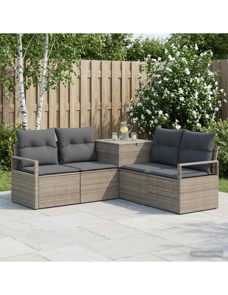 Set di divani 5 pz Grigio e Grigio Scuro