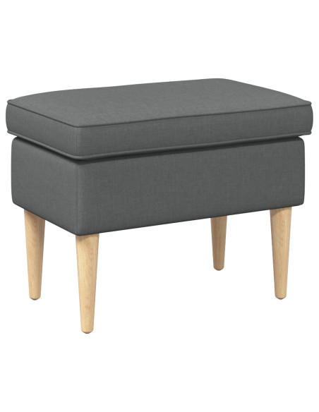 Poltrona con Ottomano 2 pz Grigio Scuro Tessuto