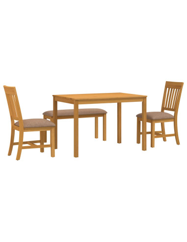 Set da pranzo 4 pz Grigio Legno di Quercia Massello