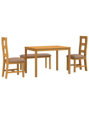 Set da pranzo 4 pz Grigio Legno di Quercia Massello