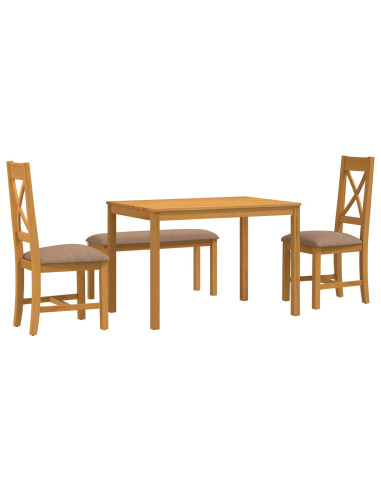 Set da pranzo 4 pz Grigio Legno di Quercia Massello
